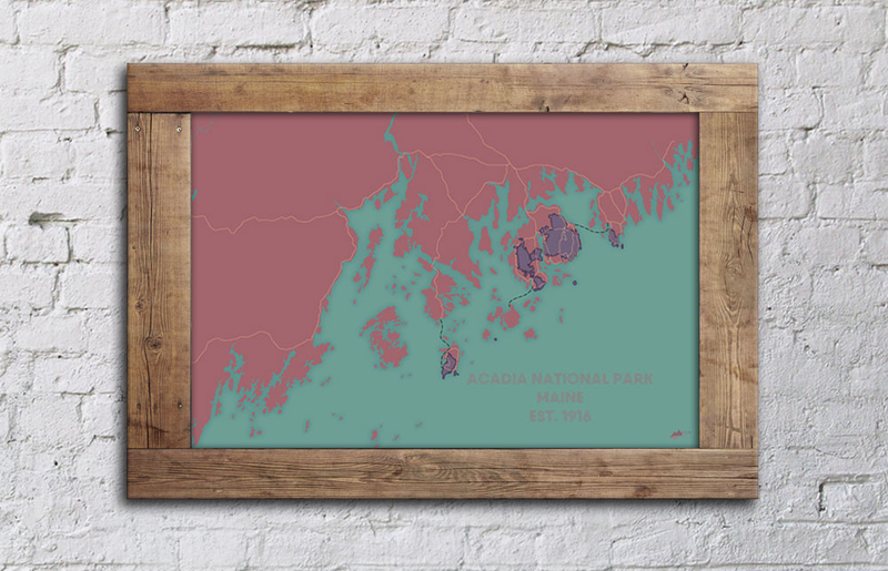 Illustration for article titled Gorgeous Maps Let You Decorate With the Grandeur of Our National Parks
